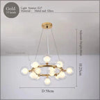 LED Glass Chandelier Pendant Lamp for Living Room Dining Room Lighting