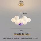 Bubble Ball LED Pendant Lights: Modern Chandelier for Living Dining Bedroom Office Decor