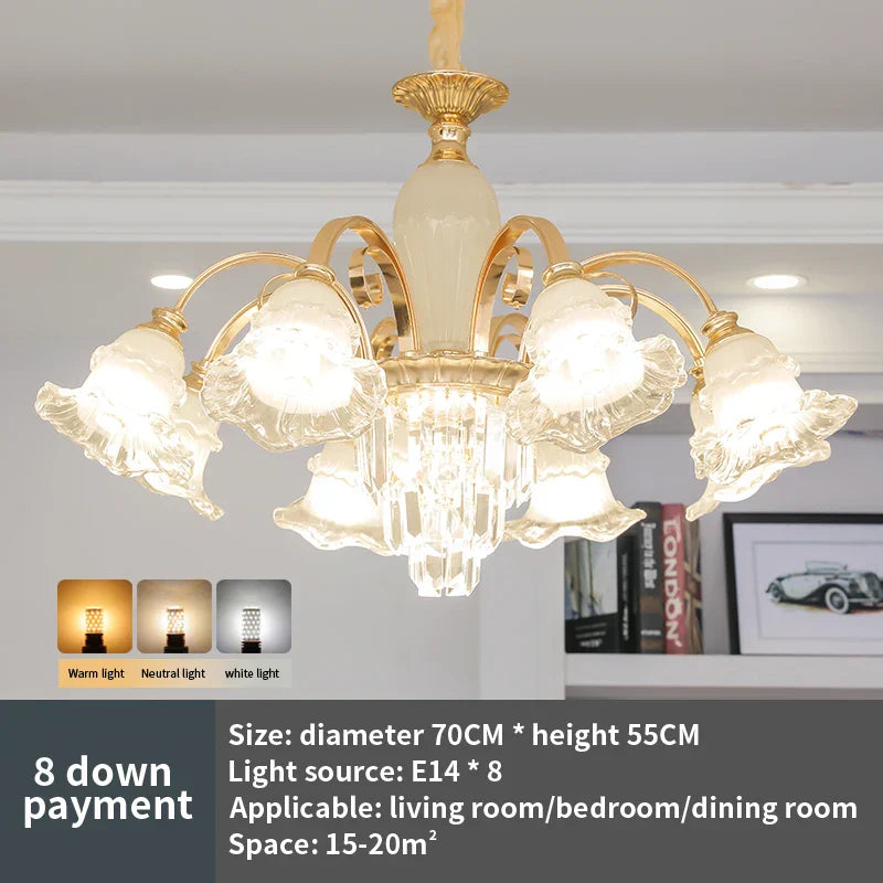 Modern Light Luxury Living Room Chandelier Elegant Dining Bedroom Lamp