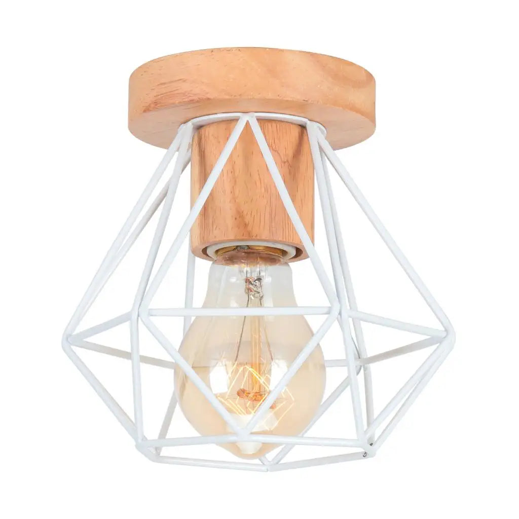 Vintage Industrial Wood Ceiling Lights Retro Loft Plafonniers for Home Decor