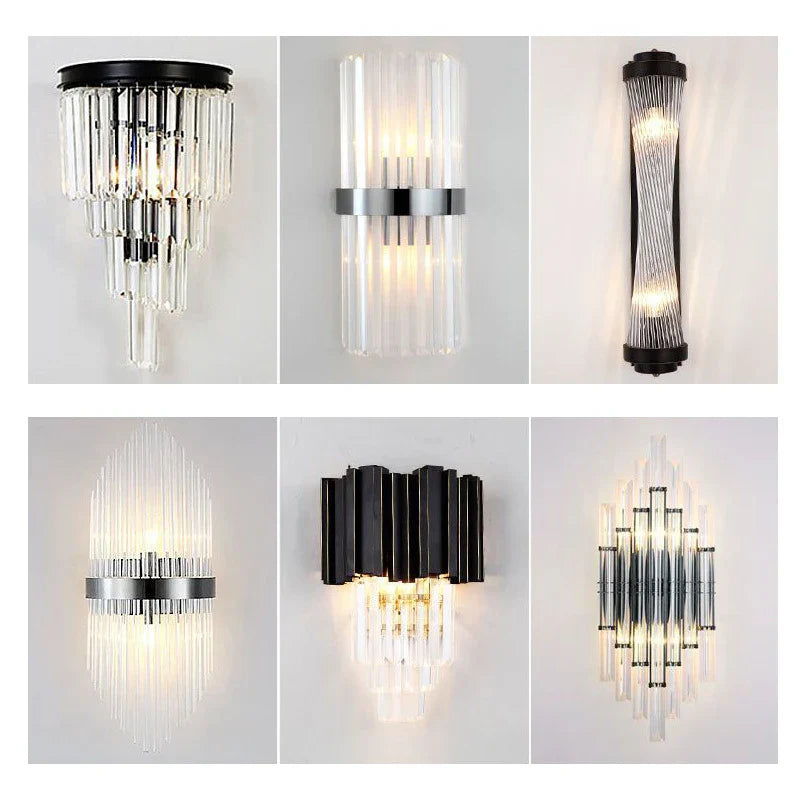 Crystal Wall Lamp: Modern Light Luxury for Living Room, Bedroom, and Corridor.
