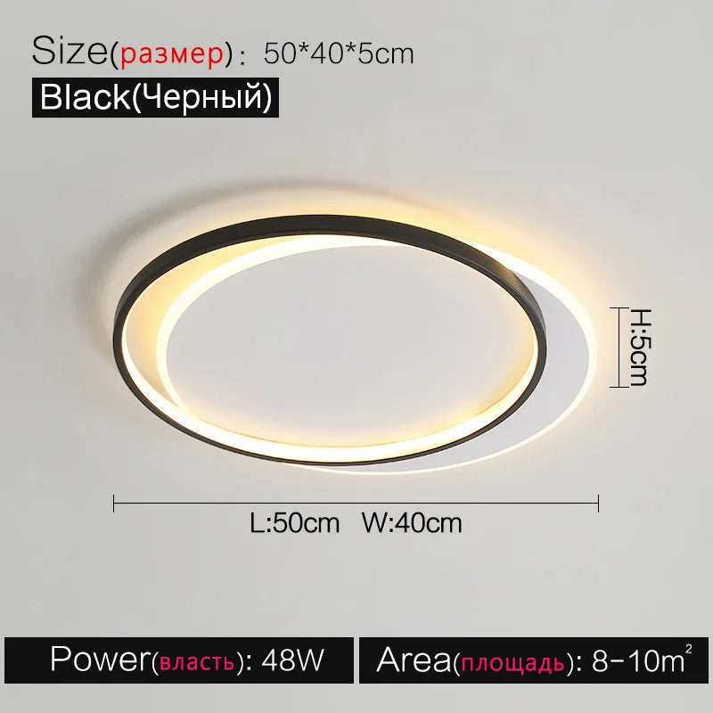 LED Ceiling Lamp Set - Modern Minimalist Nordic Bedroom Living Room Lighting