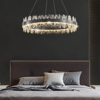 Crystal LED Chandelier: Luxury Living Room Pendant Light with Modern Design