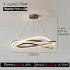Modern Chandelier Ring Lamp Electric Home Lighting Master Bedroom Decor