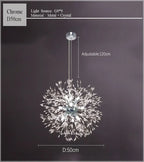 Dandelion Chandelier LED Sparkle Ball Crystal Lighting for Restaurant & Living Room