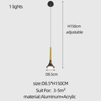 Modern Fashion Long-Line Chandelier for Living & Dining Rooms