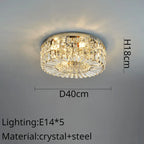 Crystal Ring LED Ceiling Lamp: Modern Luxury for Home Décor