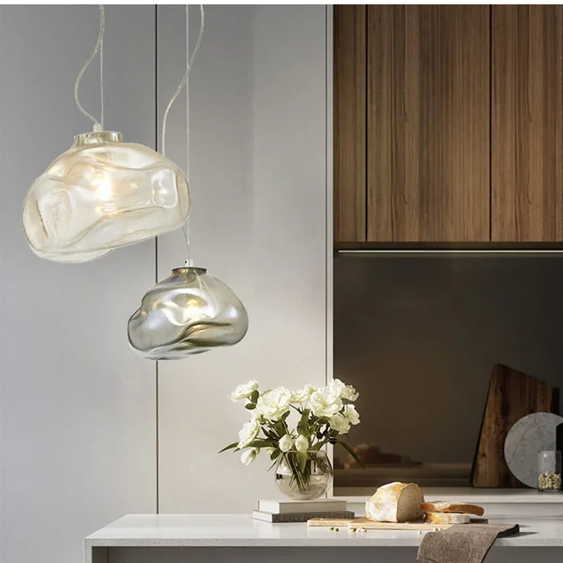 Cloud Glass Pendant Lights | Nordic Modern Blown Crystal Suspension Lamps