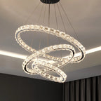 Crystal Chandelier: Modern Net Red Circle Light for Living Room, Bedroom, Restaurant
