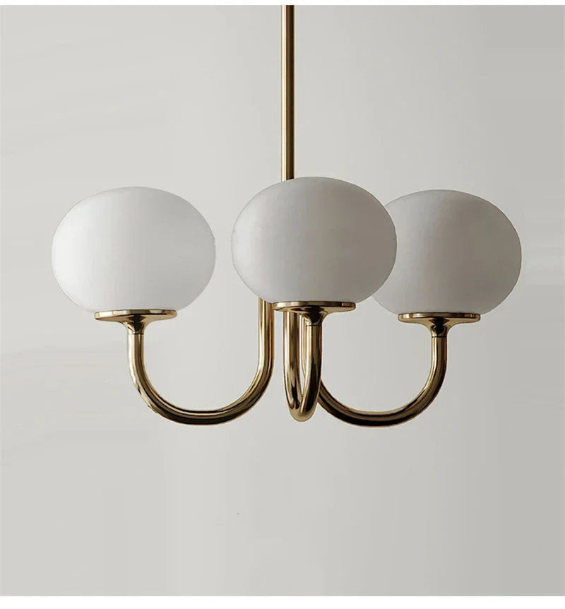 Modern Pink White Glass Ball Pendant Chandelier Cream Stylish Lighting