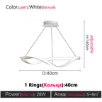 Minimalist Modern LED Chandelier for Living Room - Creative Nordic Hall Lamps