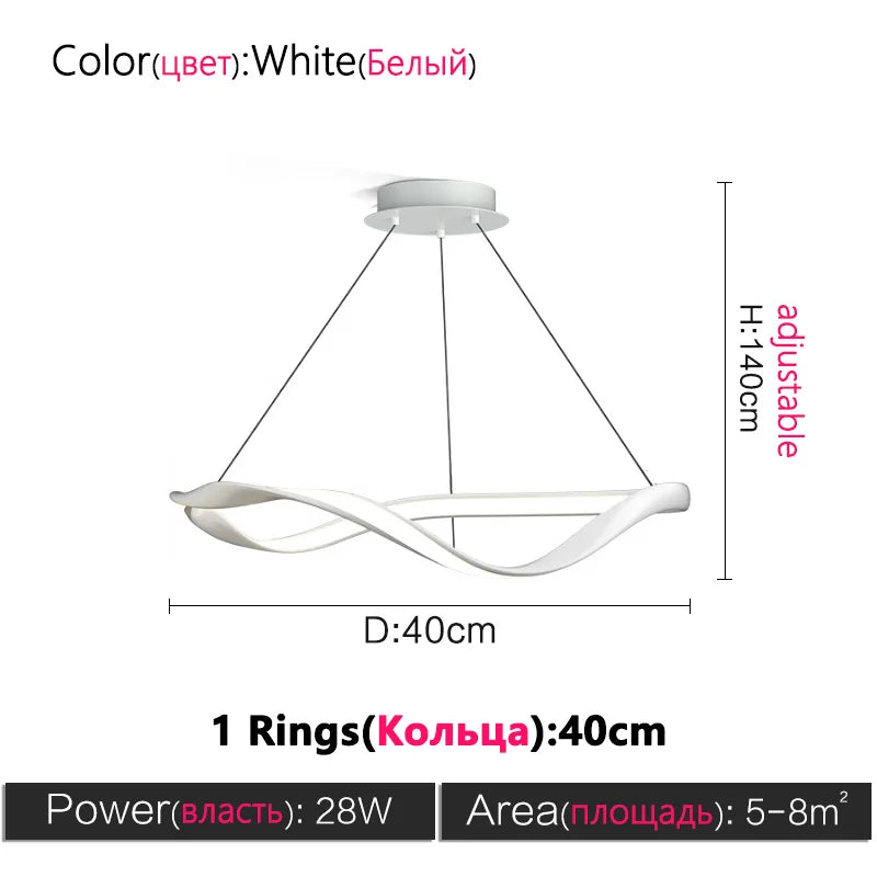 Modern LED Living Room Chandelier Creative Nordic Hall Lamps