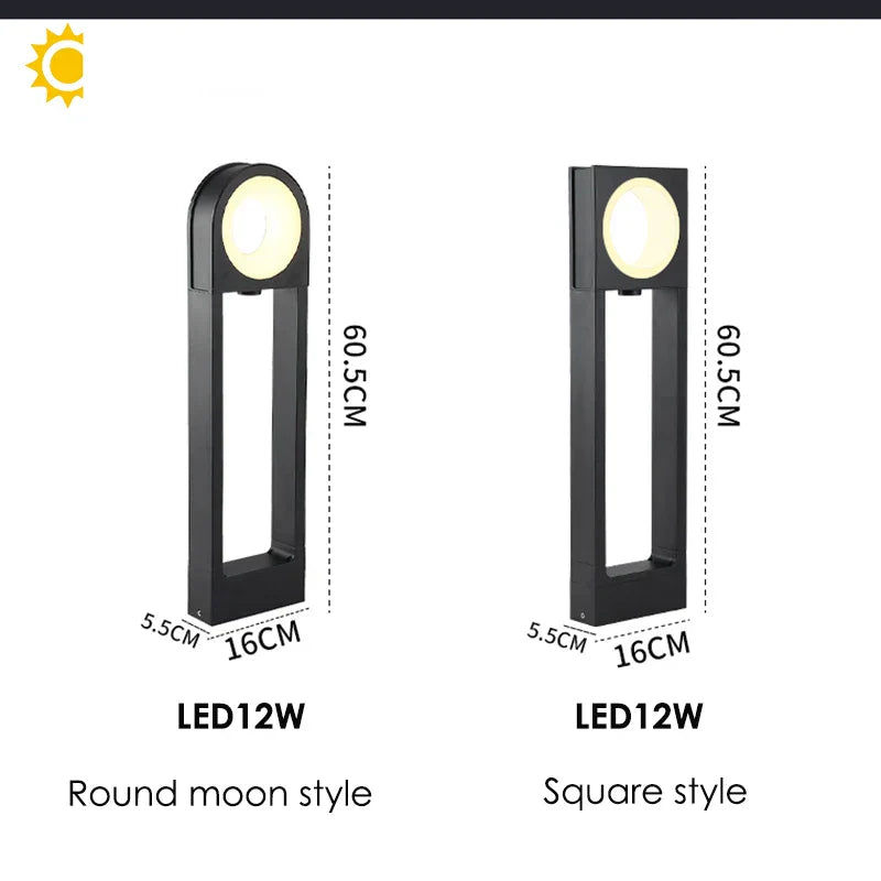 LED Path Light 12W Aluminum Pillar for Outdoor Garden, Pathway, Patio, Driveway