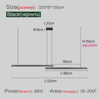 Modern Aluminum Chandelier Strip, Minimalist Nordic Design for Dining Table, Bar