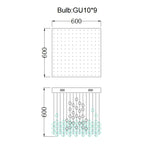 Stone Crystal LED Chandelier: Modern Luxury Lighting Fixture for Living Room Decor