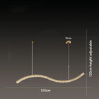 Crystal LED Pendant: Modern Minimalist Chandelier for Home Dining Living Room Decor