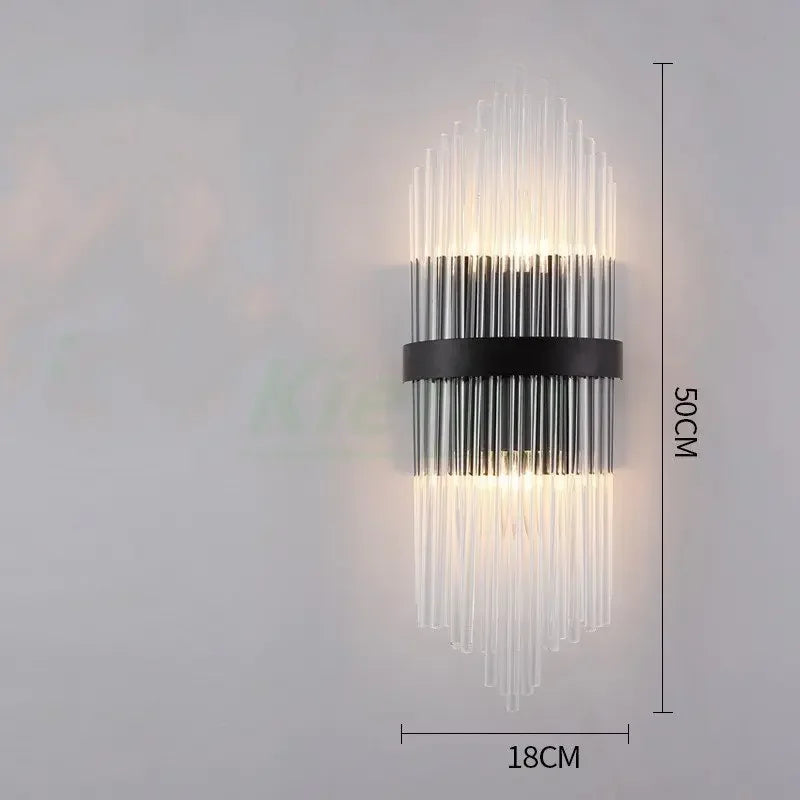 Crystal LED Wall Lamp for Bedroom Living Room Study Minimalist Design