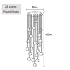 Crystal Ball Chandelier: Long Adjustable Staircase Pendant Light perfect for Home & Restaurant