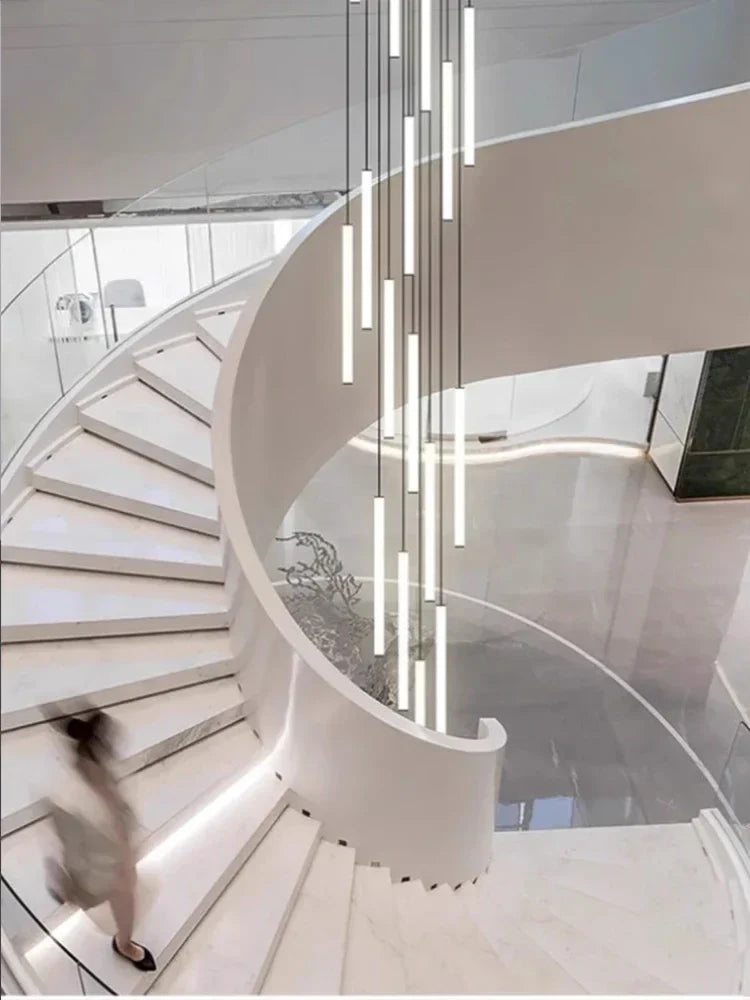Acrylic Stair Pendant Lights for Modern Villa Decor - Duplex Loft LED Chandelier