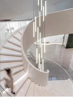 Acrylic Stair Pendant Lights for Modern Villa Decor - Duplex Loft LED Chandelier