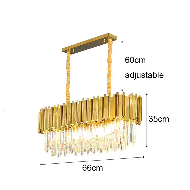 Nordic Modern Crystal Ceiling Chandelier LED Lights for Luxury Home Decor