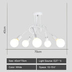 Nordic Wrought Iron Sputnik Ceiling Light Chandelier for Home Decor