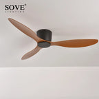 Ultra-Thin 17cm White DC Ceiling Fan Remote Control Simple Design - 220V