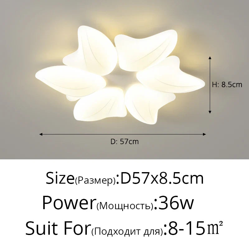 Aisal Flower Ceiling Chandelier with Remote Dimming for Modern Home Decor