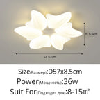 Aisal Flower Ceiling Chandelier with Remote Dimming for Modern Home Decor