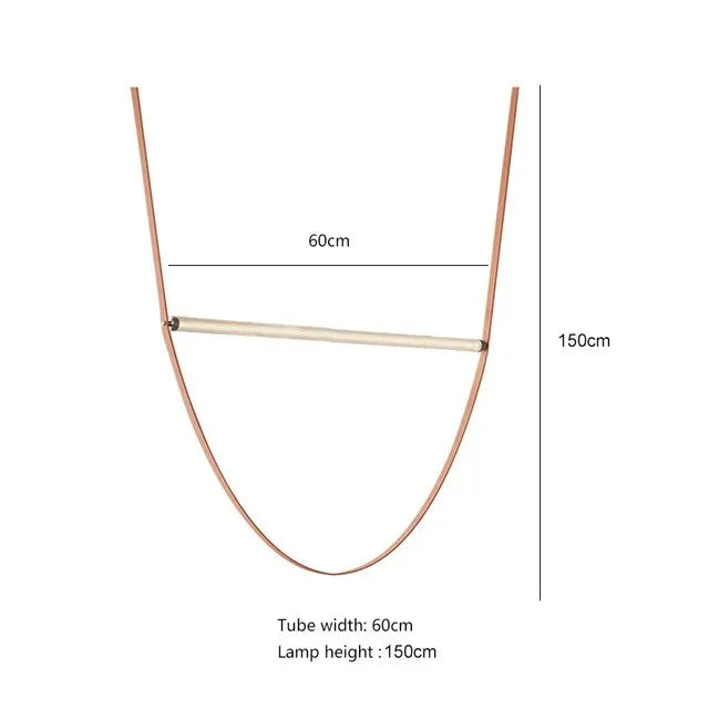 Glass Tube Pendant Lamp: Modern LED Lighting for Living Room, Duplex Villa Staircase