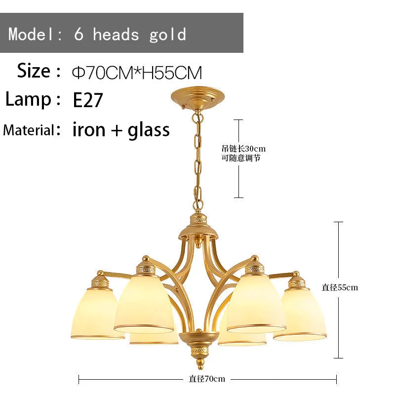 Vintage Country Chandelier for Home Decoration and Indoor Lighting