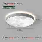 Ultra-Thin Round LED Ceiling Lamp for Bedroom, Modern Nordic Design