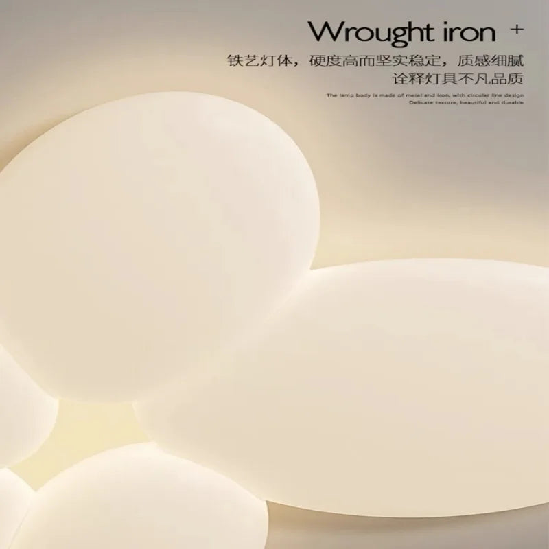 Nordic Cream LED Ceiling Lamp - Modern, Minimalist for Living Room, Bedroom, Restaurant