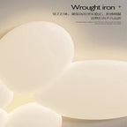 Nordic Cream LED Ceiling Lamp - Modern, Minimalist for Living Room, Bedroom, Restaurant