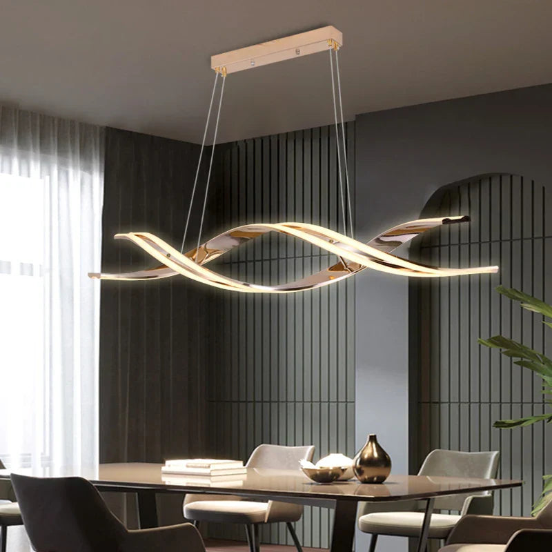 Minimalist LED Pendant Light: Modern Nordic Style, Remote Dimming, for Kitchen Island, Dining Room