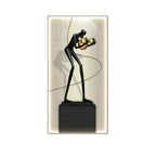 Abstract Figure Luminous Canvas Painting Wall Lamps by Afralia™