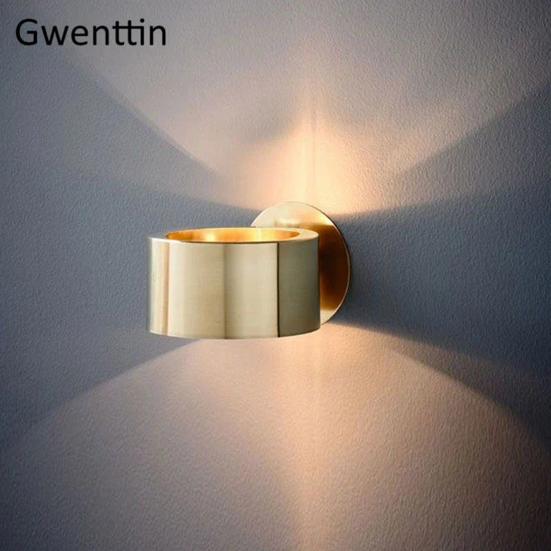 Modern Gold Metal Wall Sconce for Home Bedroom Lighting