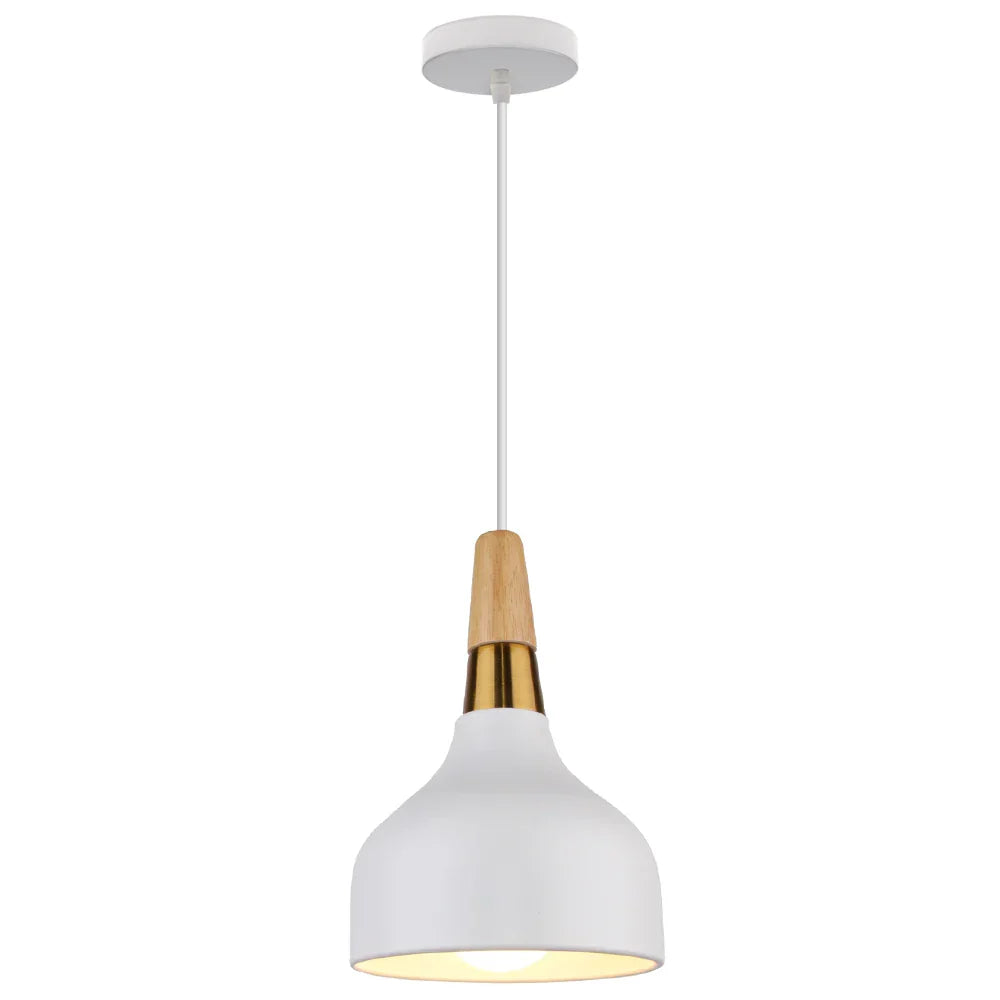 Wood Pendant Lamp: Nordic Macaron LED E27 Industrial Hanging Light for Home Decor