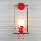 Little Man LED Wall Light: Modern, Simple, Creative Design for Children's Bedroom