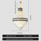 Crystal Chandelier Spiral Staircase Hall Lamp Duplex Living Room Hardware Texture