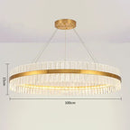 Crystal LED Circle Pendant Chandelier for Living Room Kitchen Decor