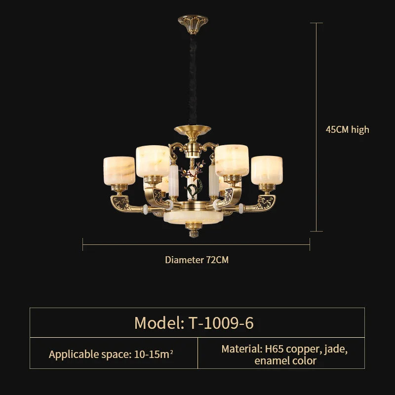 Chinese Jade Chandelier: Modern Living Room & Restaurant Décor