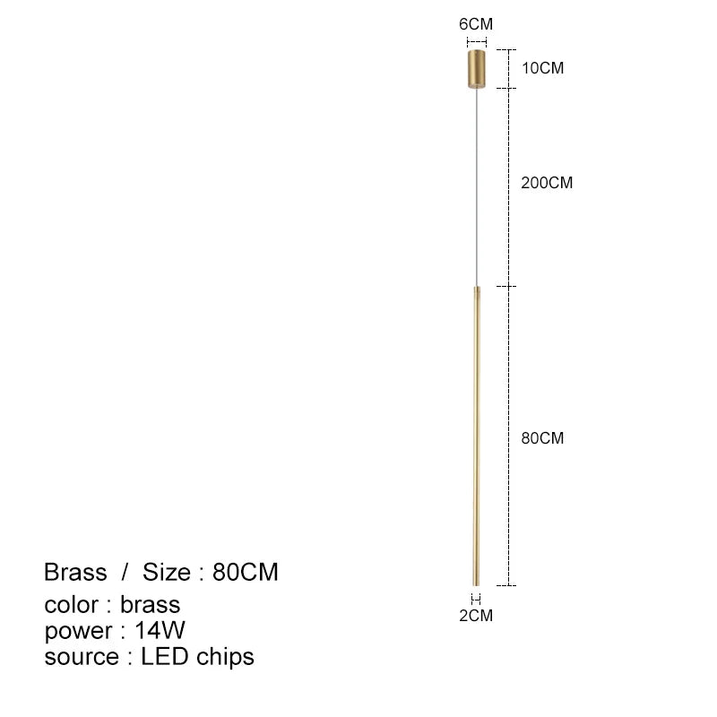 LED Line Chandelier: Nordic Creative Lighting for Living Room & Bedroom