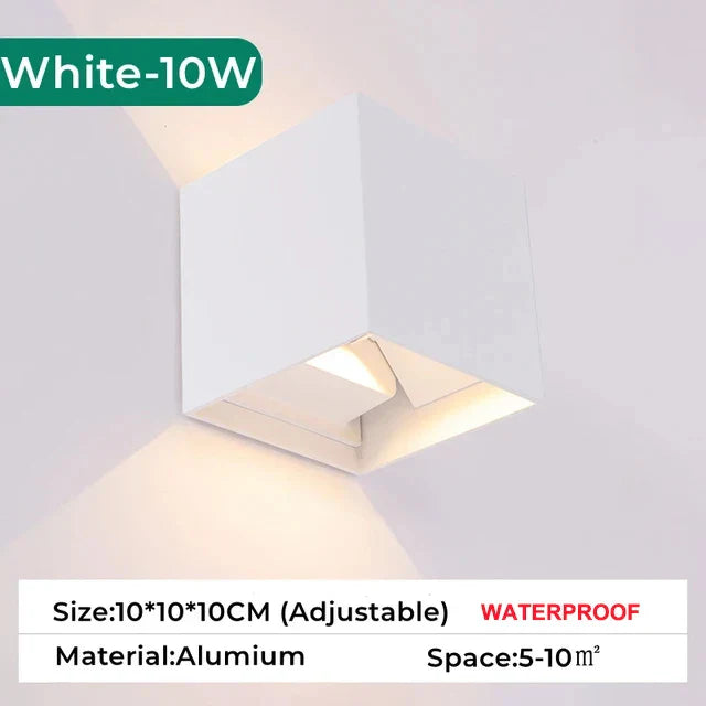 Outdoor Wall Light 10W Up Down Adjustable Angle for Corridor Garden Decor