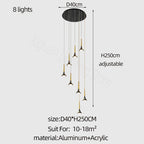 Modern Fashion Long-Line Chandelier for Living & Dining Rooms