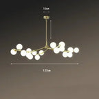 Modern Glass Ball Pendant Lamps - Elegant Indoor Chandelier for Living & Dining Room