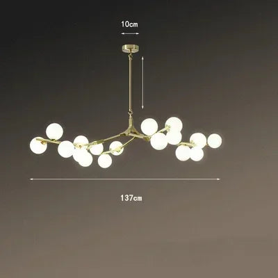 Modern Glass Ball Pendant Lamps - Elegant Indoor Chandelier for Living & Dining Room