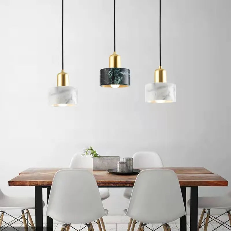 Marble Chandelier: Modern LED Pendant Lighting for Dining, Living, and Bedroom Décor