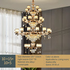 Luxury Crystal Chandelier Dining Living Room Bedroom Pendant Lamp