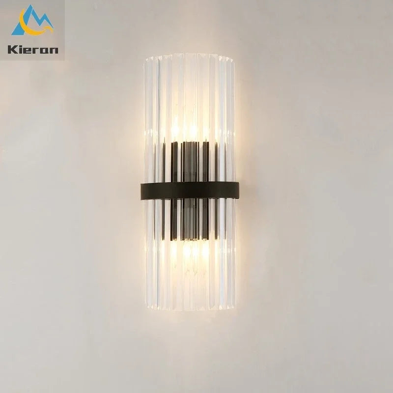 Crystal LED Wall Lamp for Bedroom Living Room Study Minimalist Design